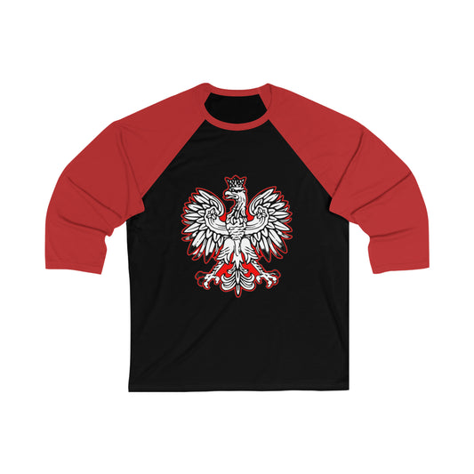 Unisex Polish Eagle 3\4 Sleeve Baseball Tee