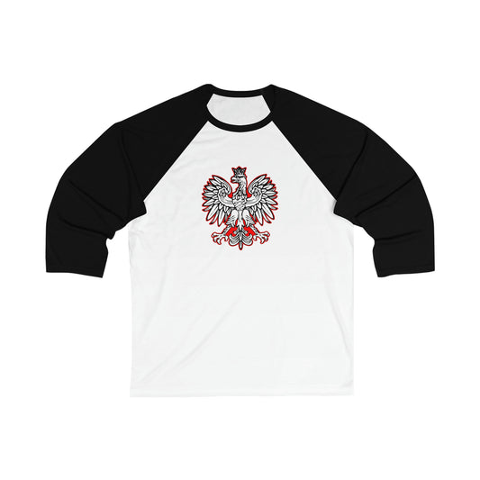 Unisex Polish Eagle 3\4 Sleeve Baseball Tee