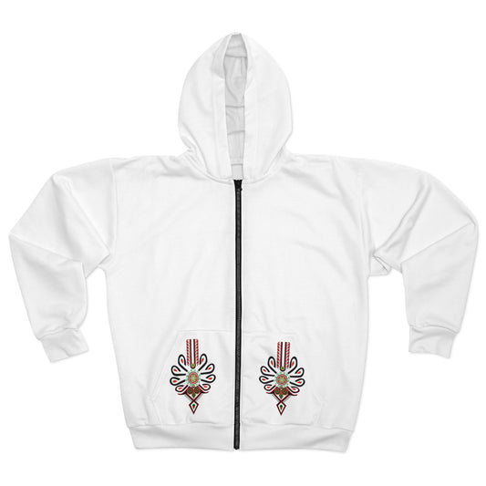 Unisex Polish Highlander Goralskie Parzenica with Eagle Zip Hoodie (AOP)