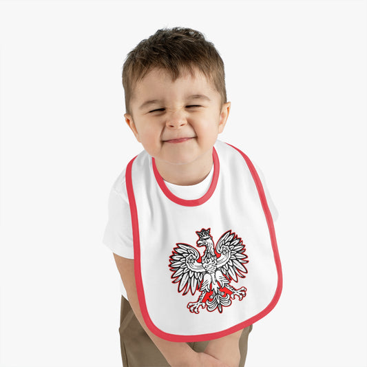 Baby Polish Eagle Contrast Trim Jersey Bib