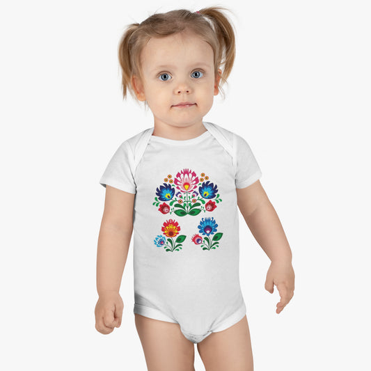 Onesie® Polish Folk Flowers Organic Baby Bodysuit