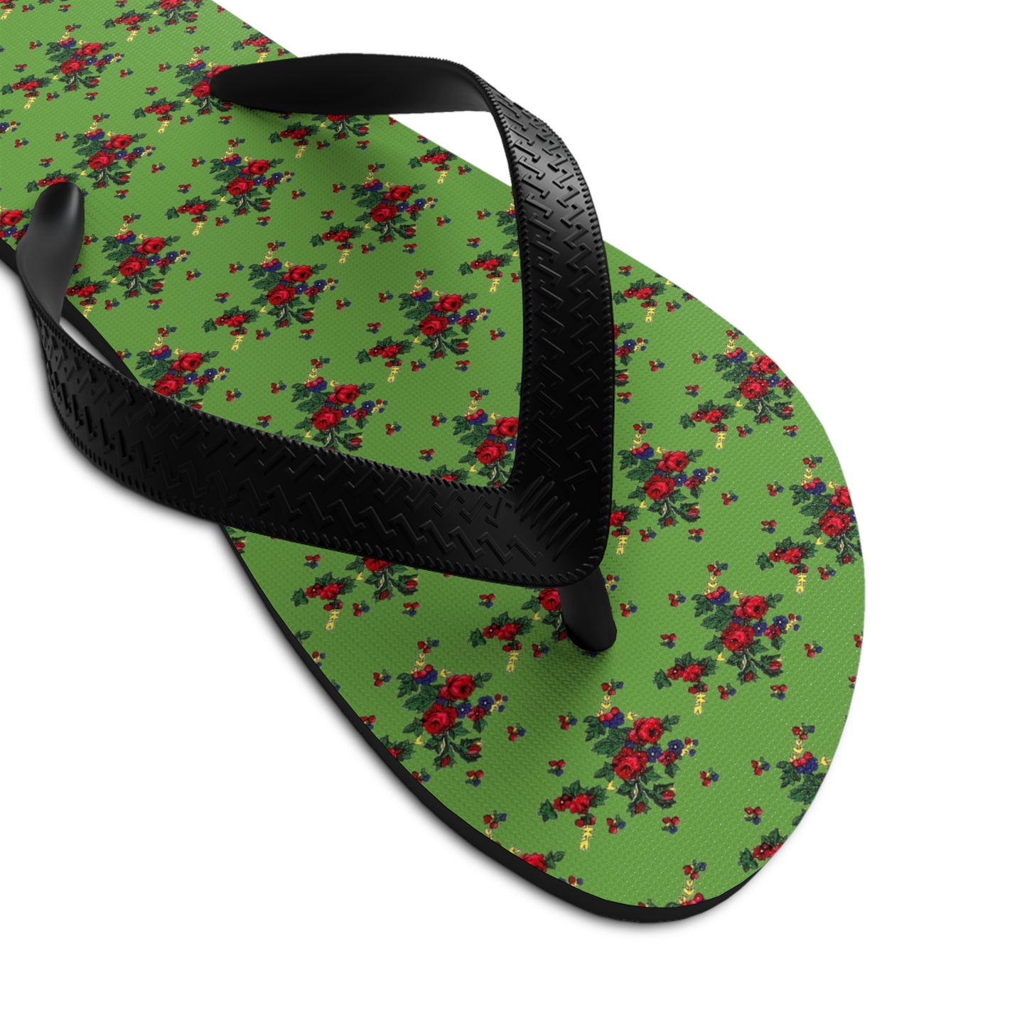 Unisex Polish Highlander Goralskie Kwiaty Flip-Flops